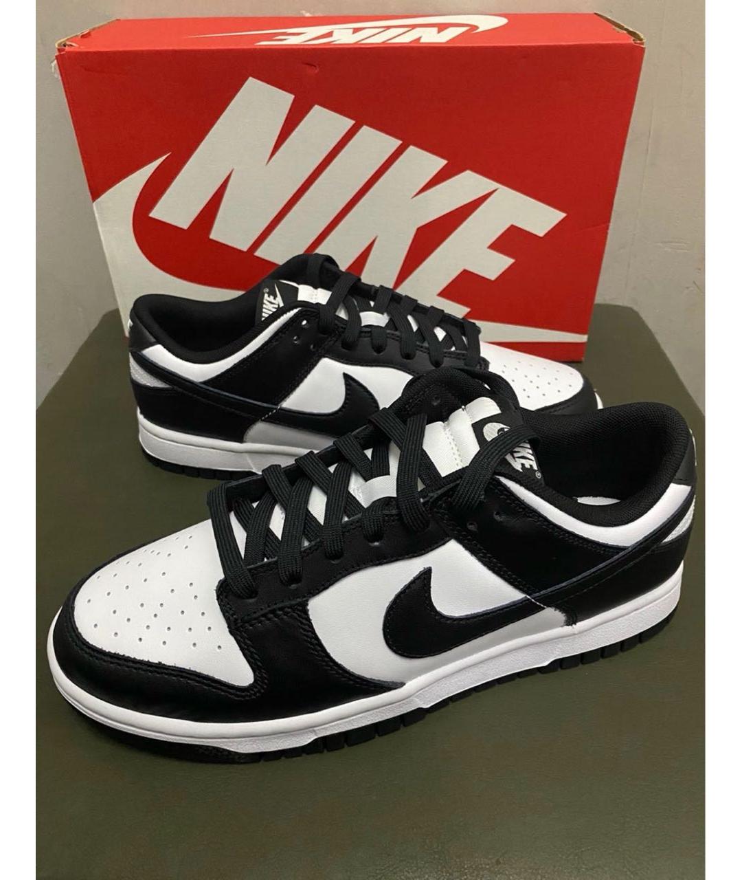 NIKE Черные кожаные низкие кроссовки / кеды, фото 4