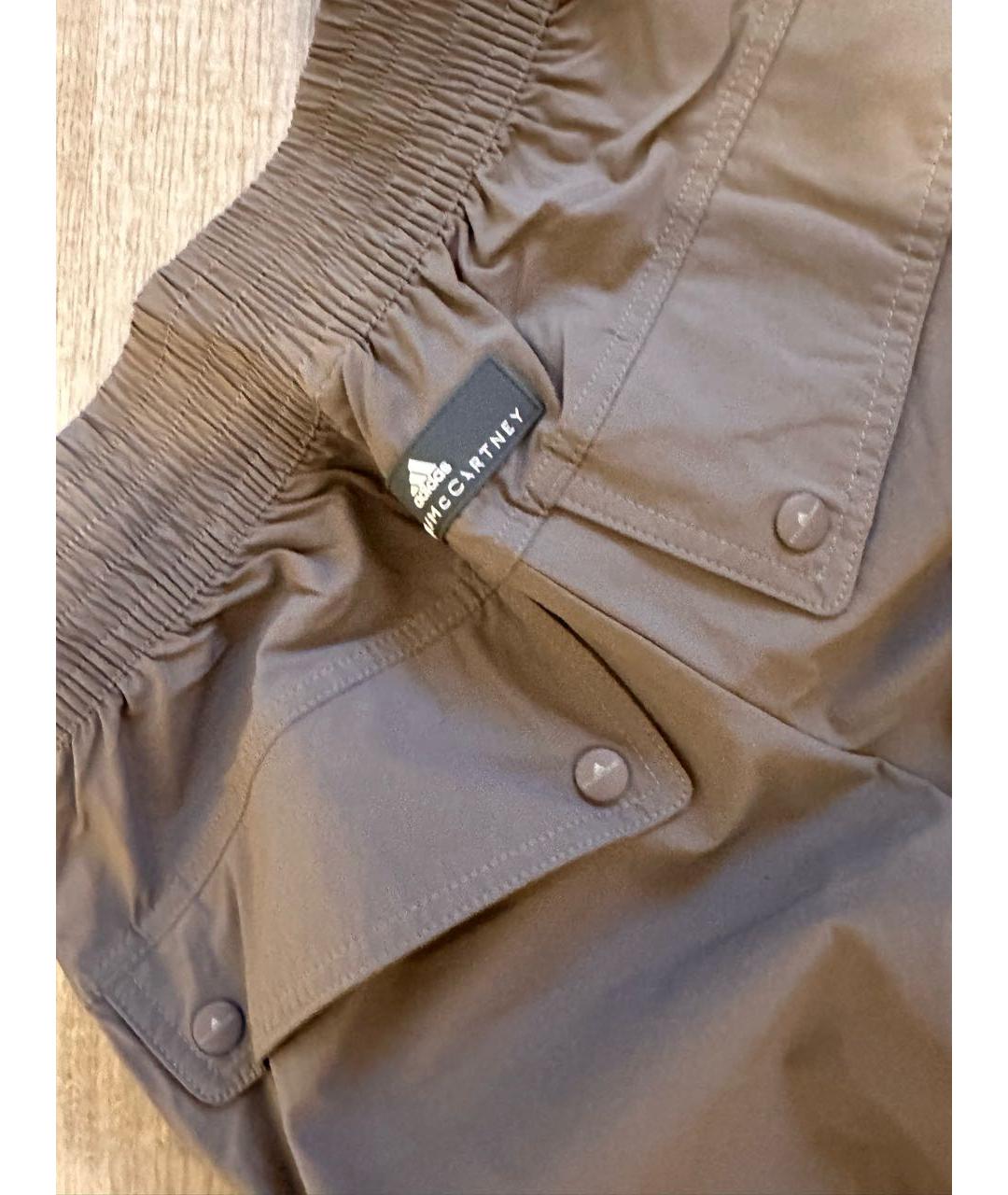 ADIDAS BY STELLA MCCARTNEY Коричневые полиэстеровые спортивные брюки и шорты, фото 3