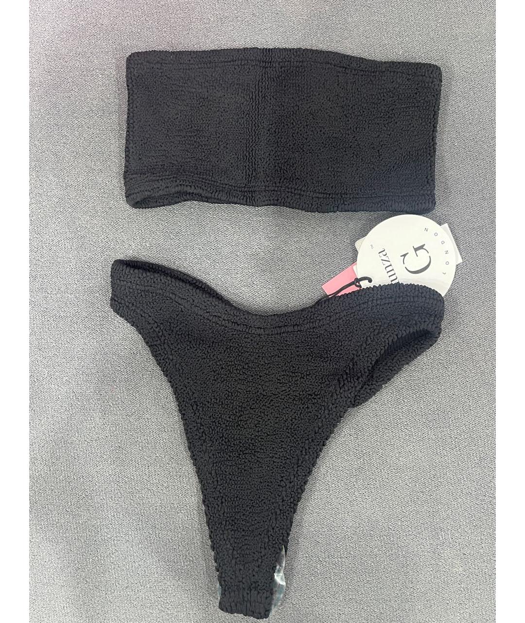 HUNZA G Черный полиамидовый купальник, фото 4