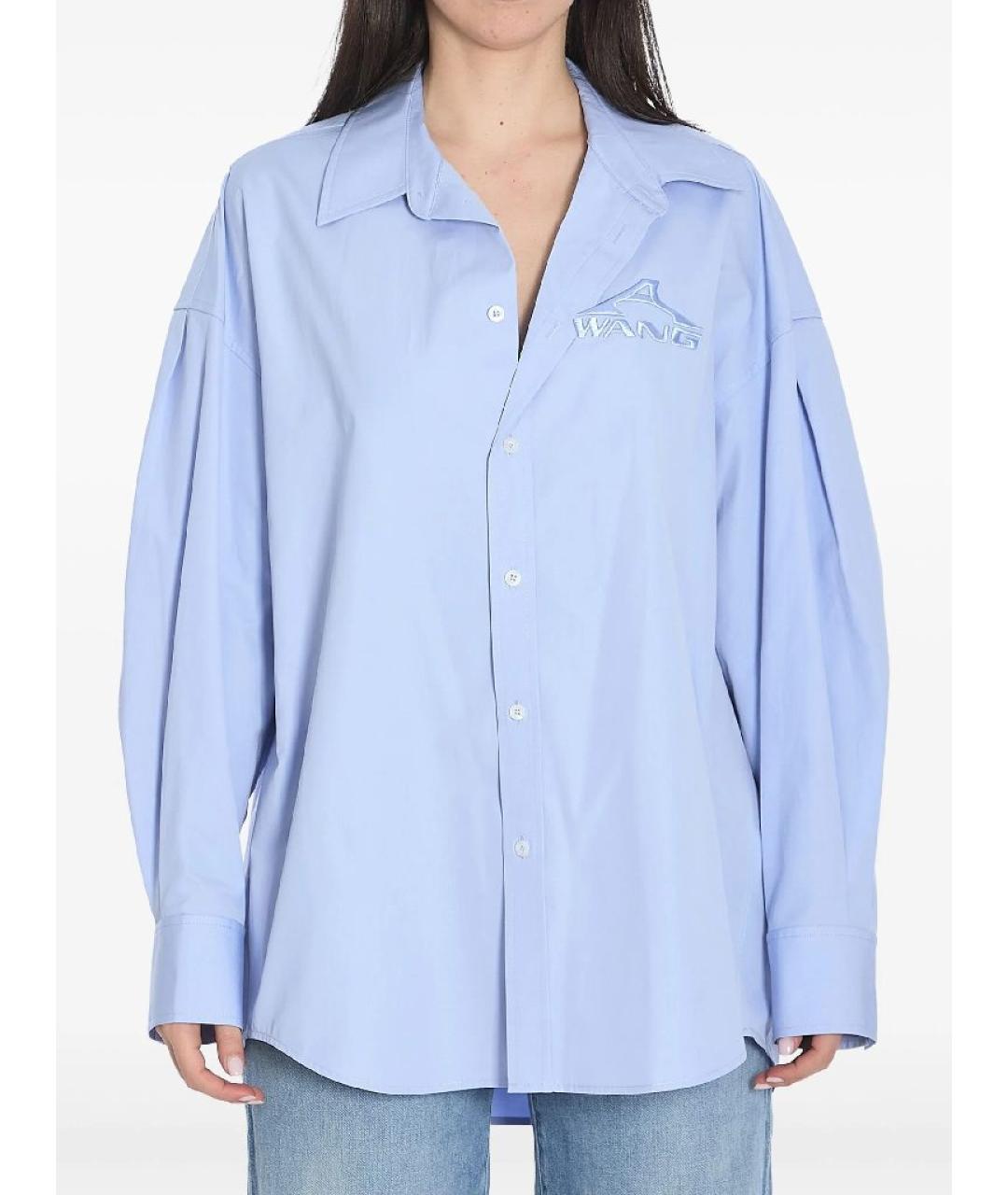 ALEXANDER WANG Голубая хлопковая рубашка, фото 5
