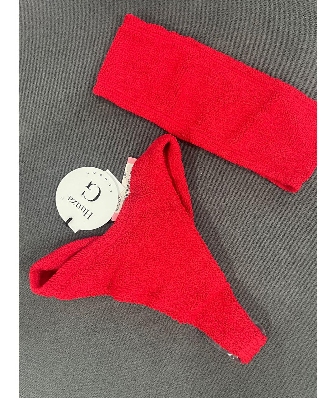 HUNZA G Красный полиамидовый купальник, фото 4