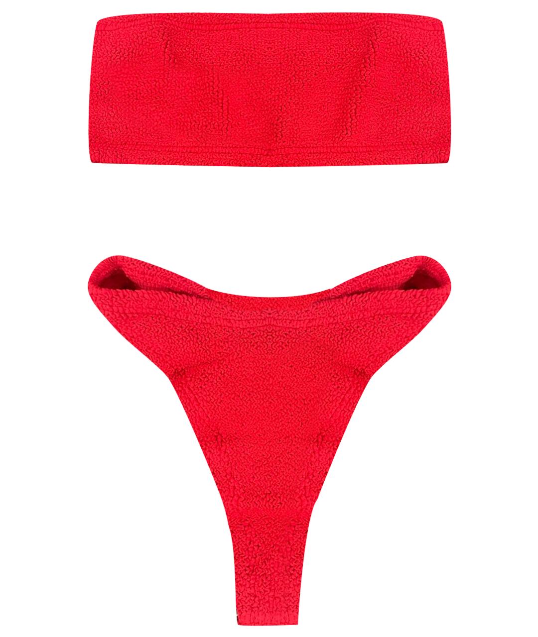 HUNZA G Красный полиамидовый купальник, фото 1