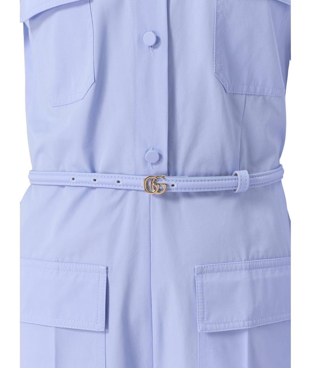 GUCCI Голубой хлопковый комбинезон, фото 3