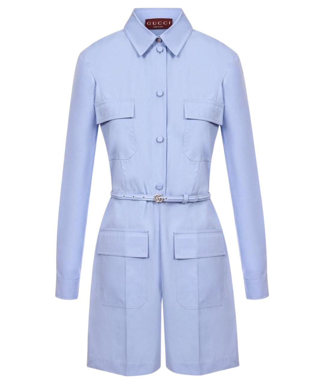 GUCCI Голубой хлопковый комбинезон, фото 1