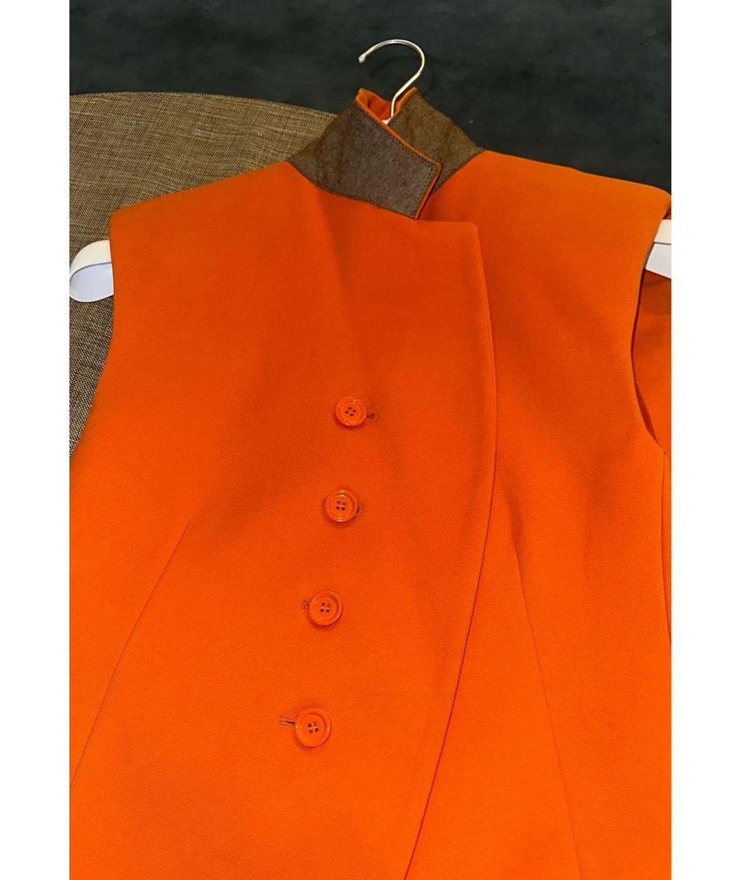 SPORTMAX Оранжевый хлопковый жилет, фото 5