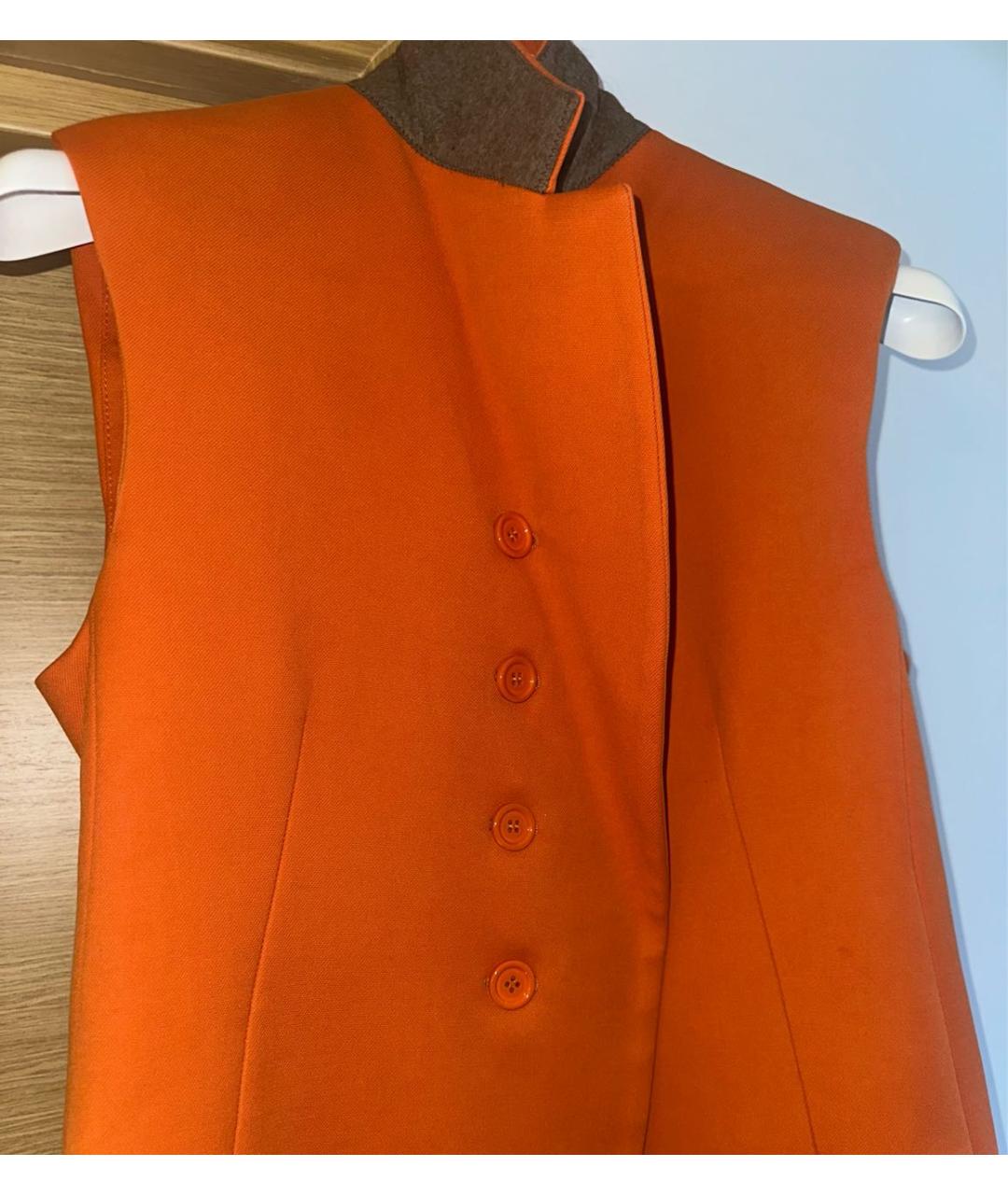 SPORTMAX Оранжевый хлопковый жилет, фото 4