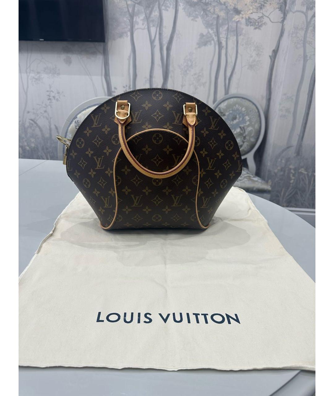 LOUIS VUITTON Коричневая сумка с короткими ручками, фото 3
