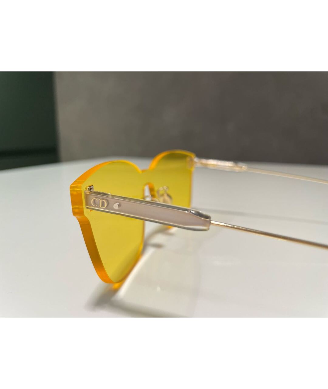CHRISTIAN DIOR PRE-OWNED Желтые солнцезащитные очки, фото 3