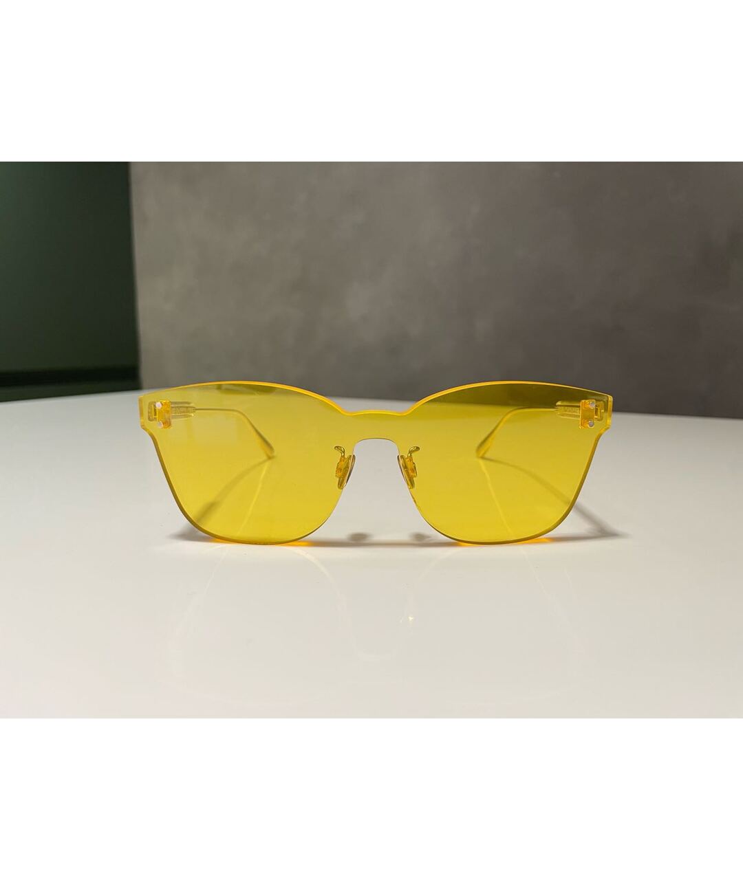 CHRISTIAN DIOR PRE-OWNED Желтые солнцезащитные очки, фото 6