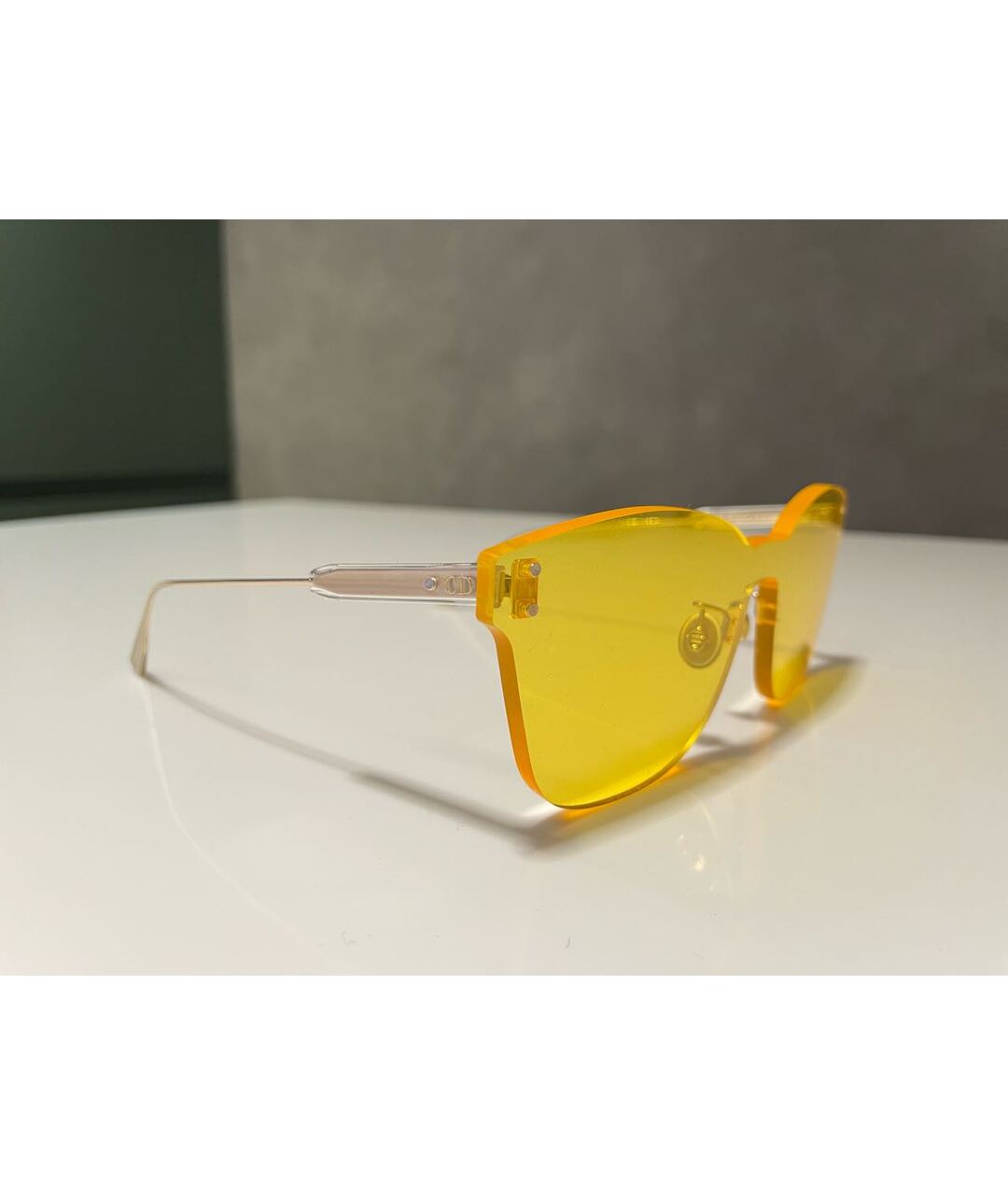 CHRISTIAN DIOR PRE-OWNED Желтые солнцезащитные очки, фото 2
