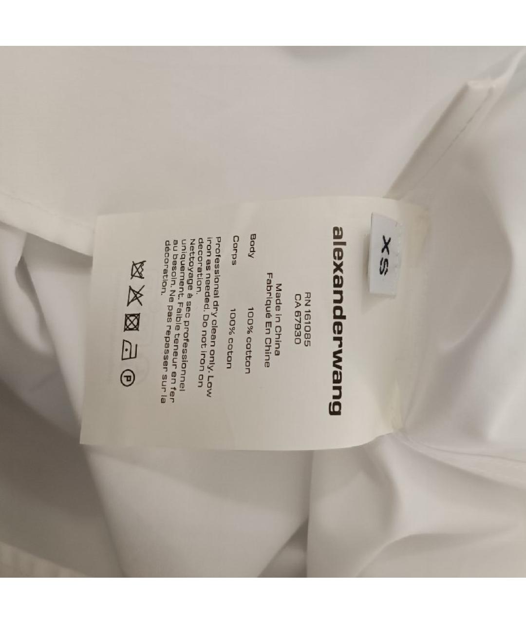 ALEXANDER WANG Белая хлопковая рубашка, фото 4