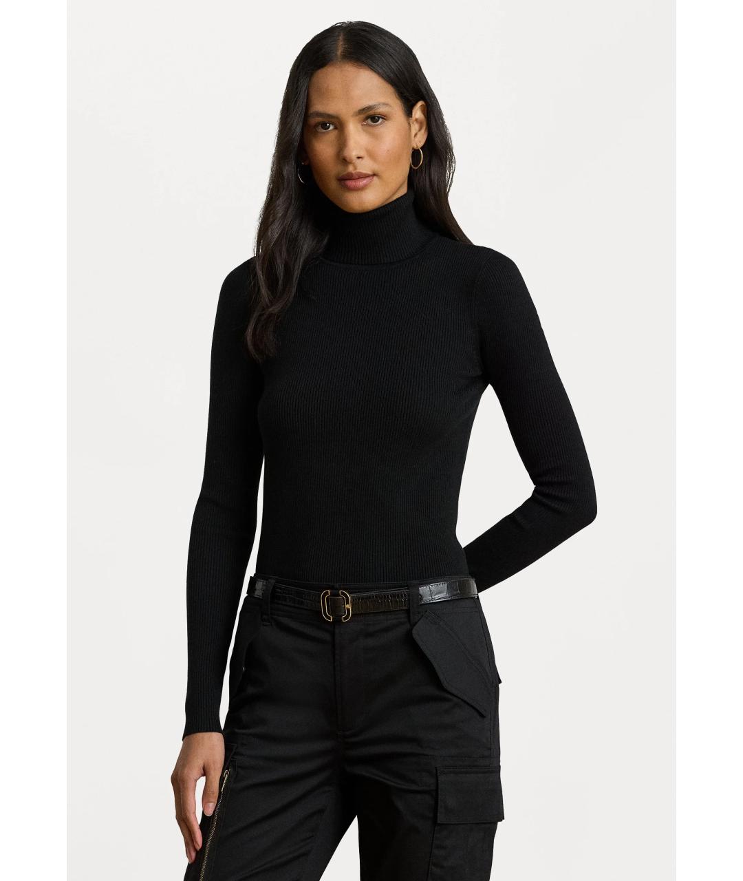 RALPH LAUREN Синяя хлопковая водолазка, фото 4