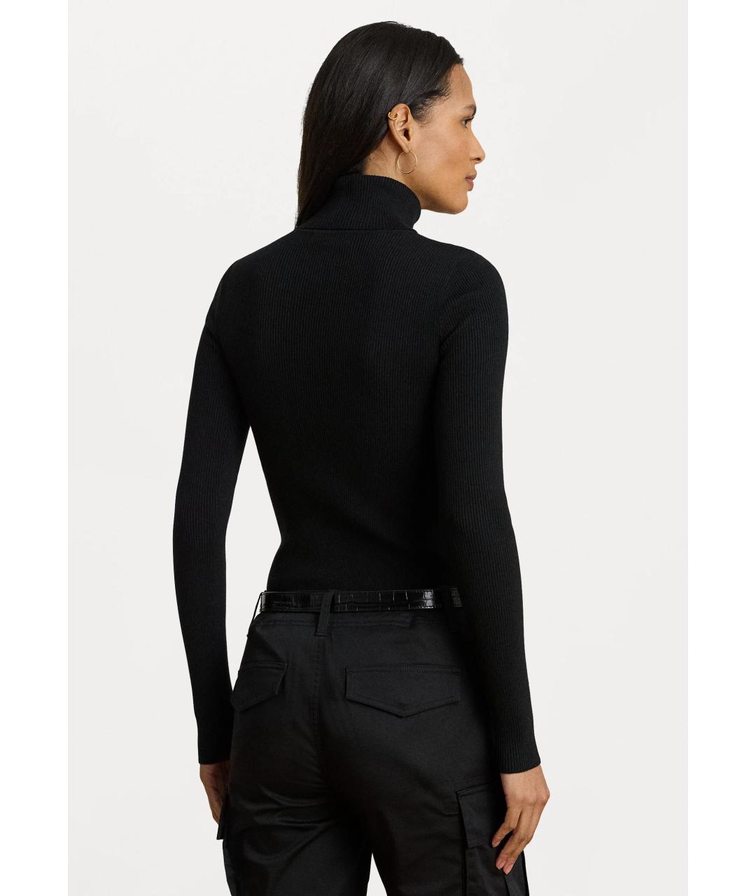 RALPH LAUREN Синяя хлопковая водолазка, фото 2