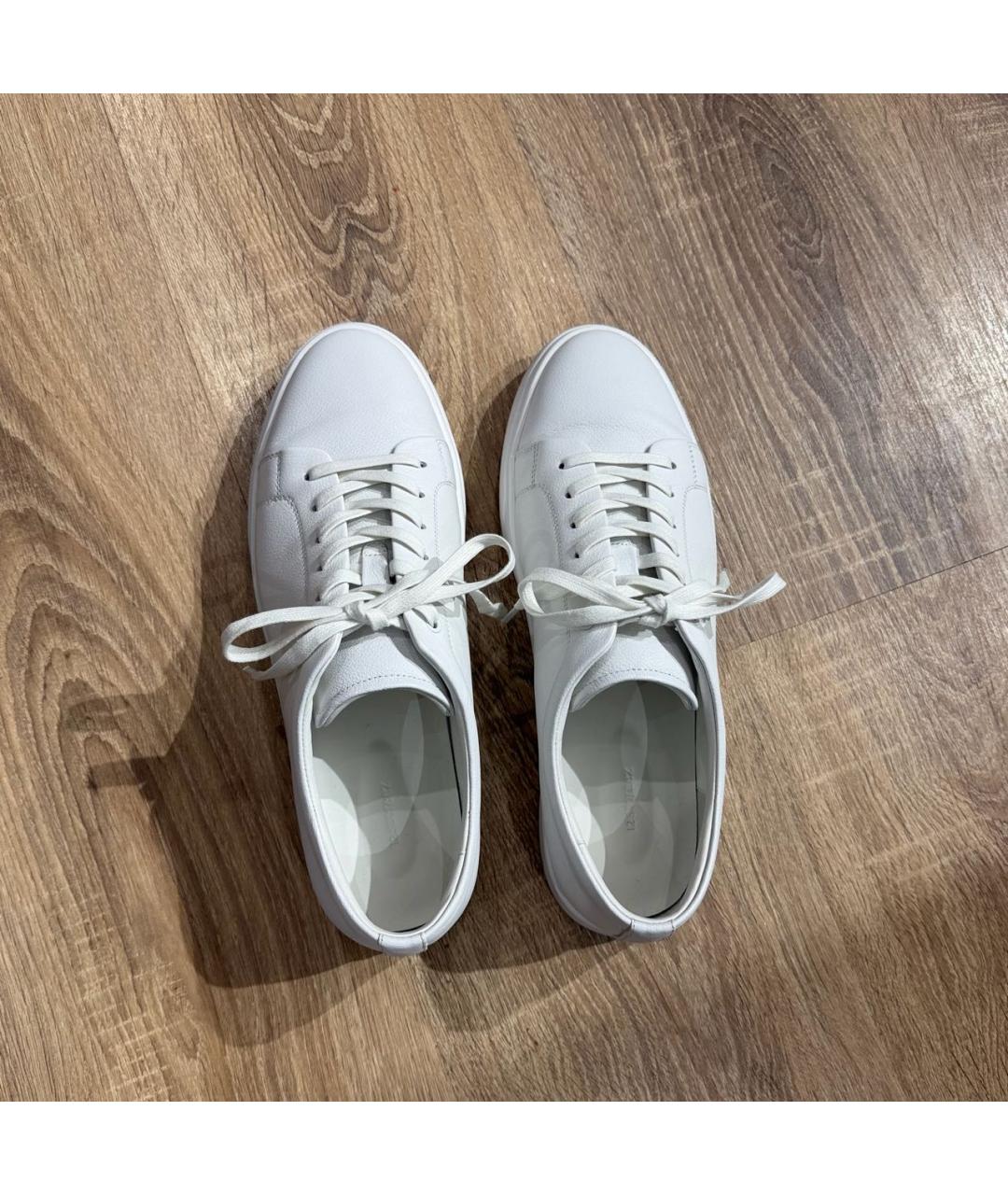 12 STOREEZ Белые кожаные кеды, фото 3