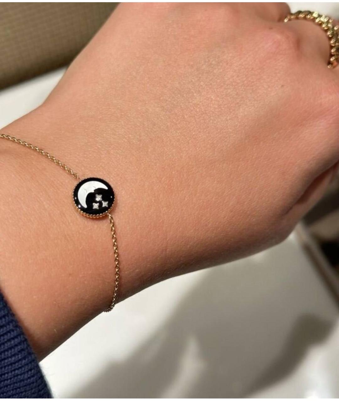 CHRISTIAN DIOR Черный браслет из желтого золота, фото 7