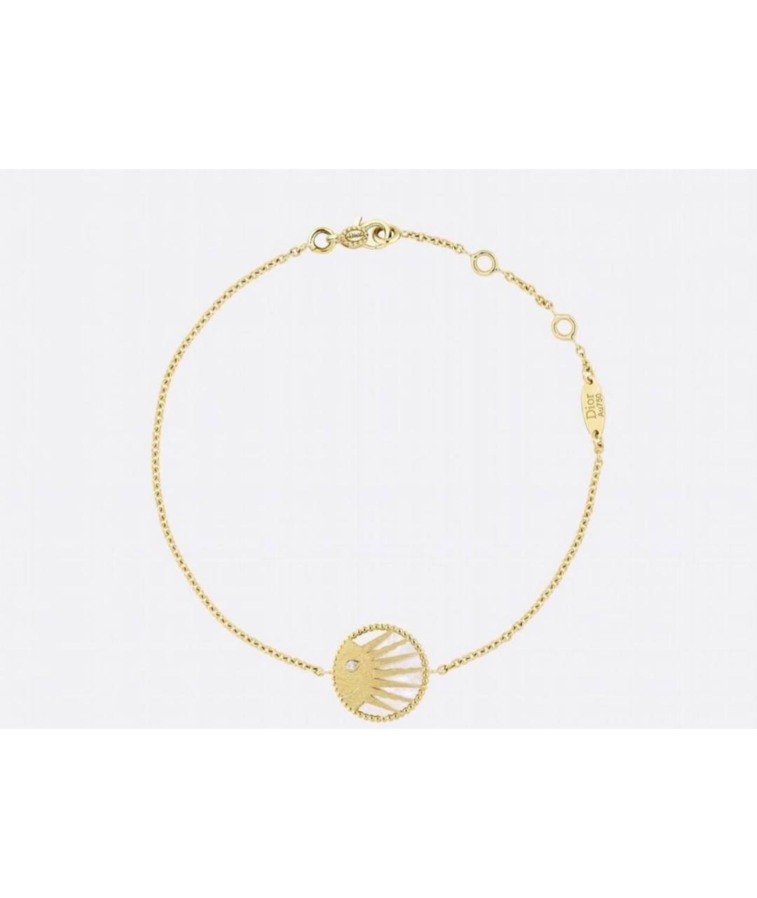 CHRISTIAN DIOR Черный браслет из желтого золота, фото 4