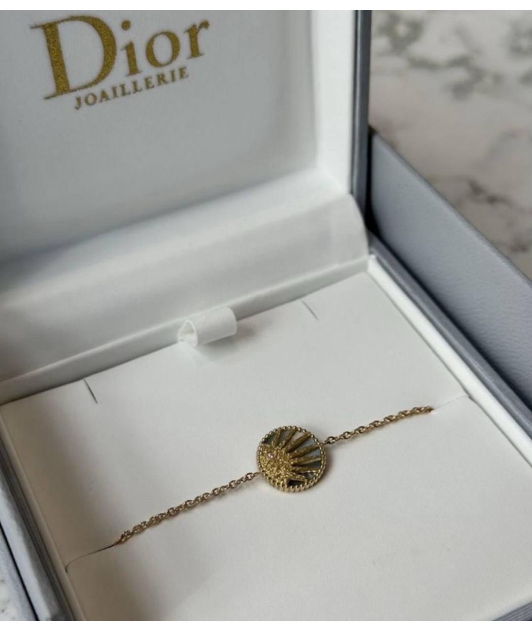 CHRISTIAN DIOR Черный браслет из желтого золота, фото 3