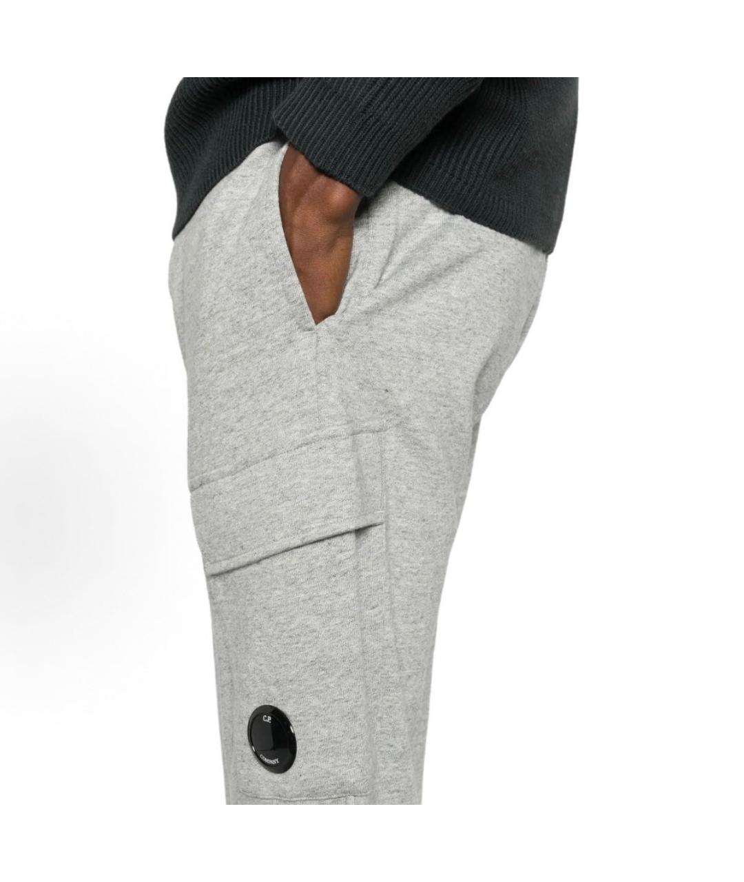 CP COMPANY Серые хлопковые повседневные брюки, фото 3