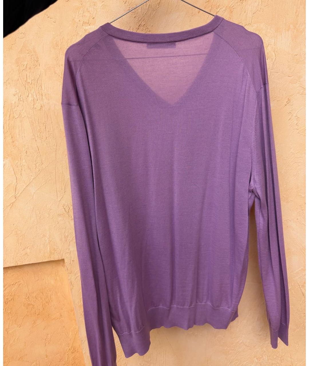 ERMENEGILDO ZEGNA XXX Фиолетовый кашемировый джемпер / свитер, фото 2