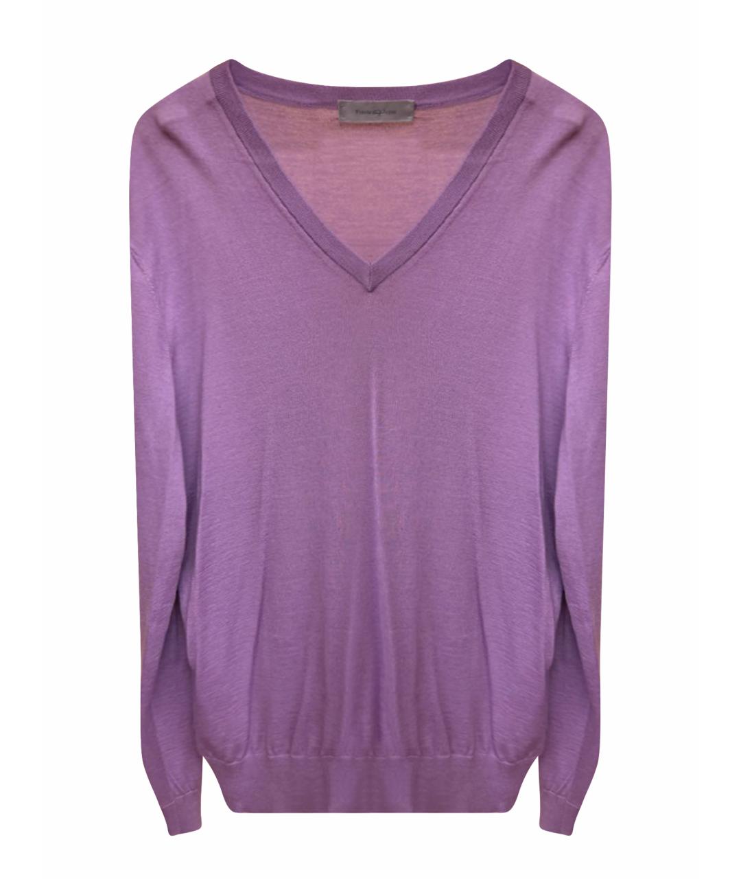 ERMENEGILDO ZEGNA XXX Фиолетовый кашемировый джемпер / свитер, фото 1