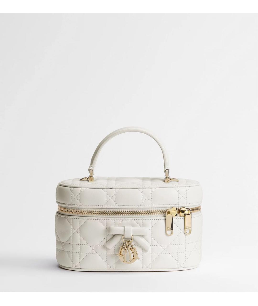 CHRISTIAN DIOR Белая кожаная сумка через плечо, фото 5