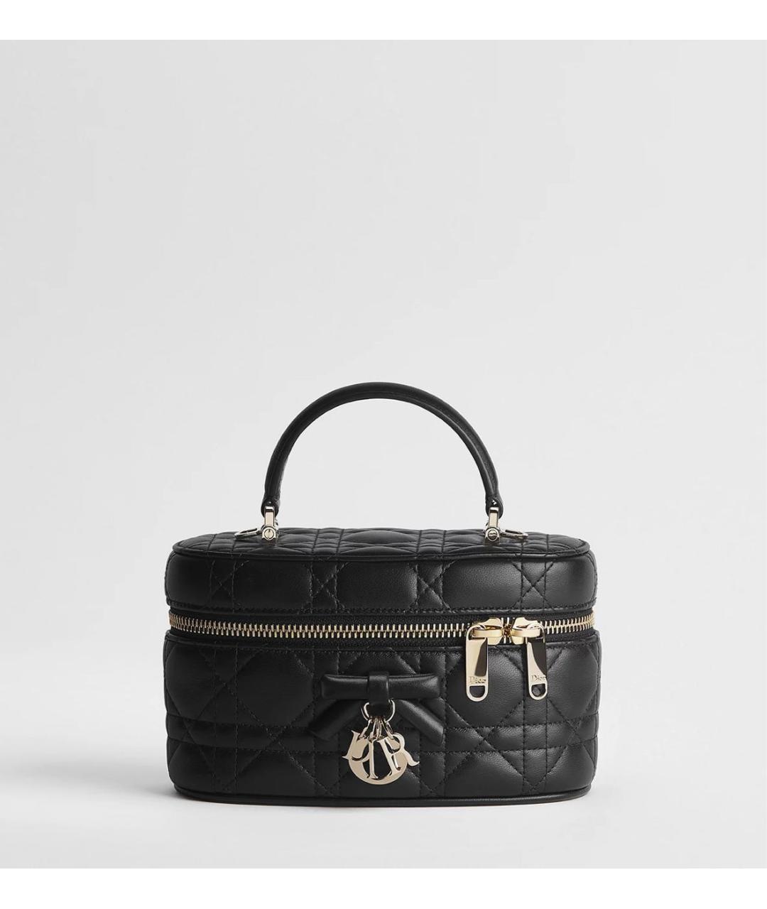 CHRISTIAN DIOR Черная кожаная сумка через плечо, фото 5