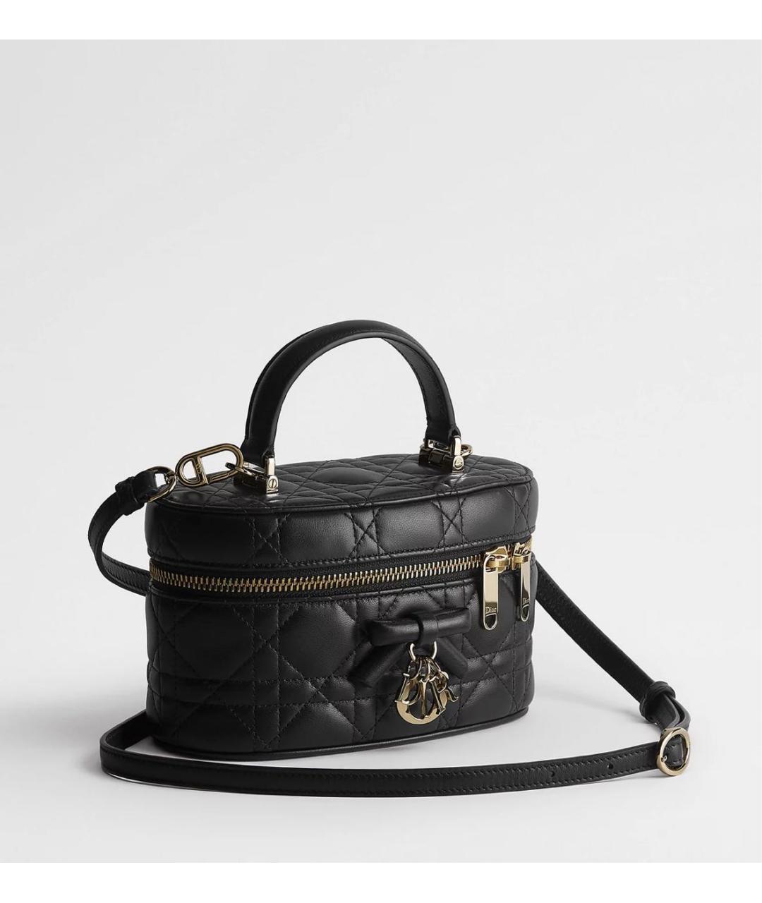 CHRISTIAN DIOR Черная кожаная сумка через плечо, фото 2