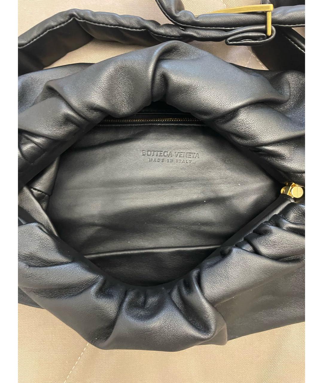 BOTTEGA VENETA Черная кожаная сумка через плечо, фото 3