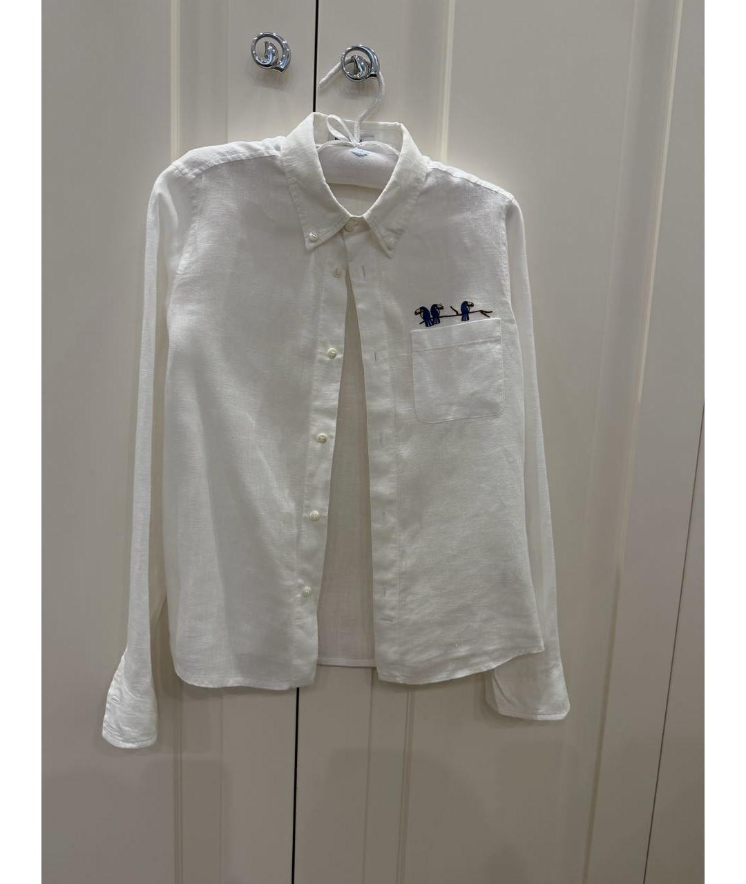 LORO PIANA Белая льняная детская рубашка, фото 5