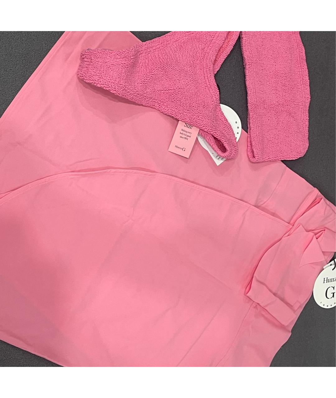 HUNZA G Розовый купальник, фото 4