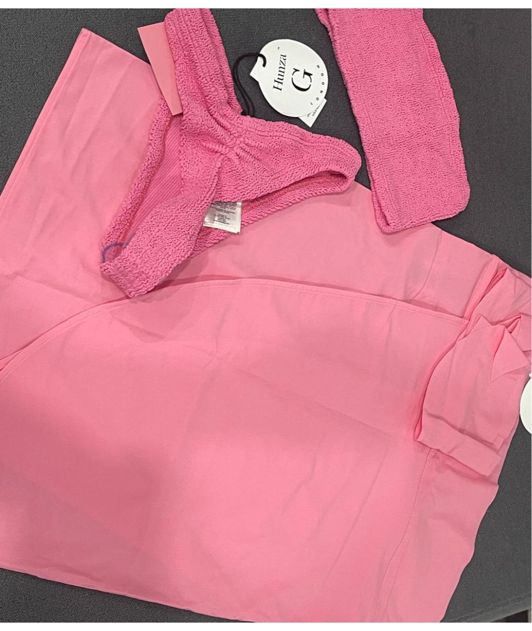 HUNZA G Розовый купальник, фото 5