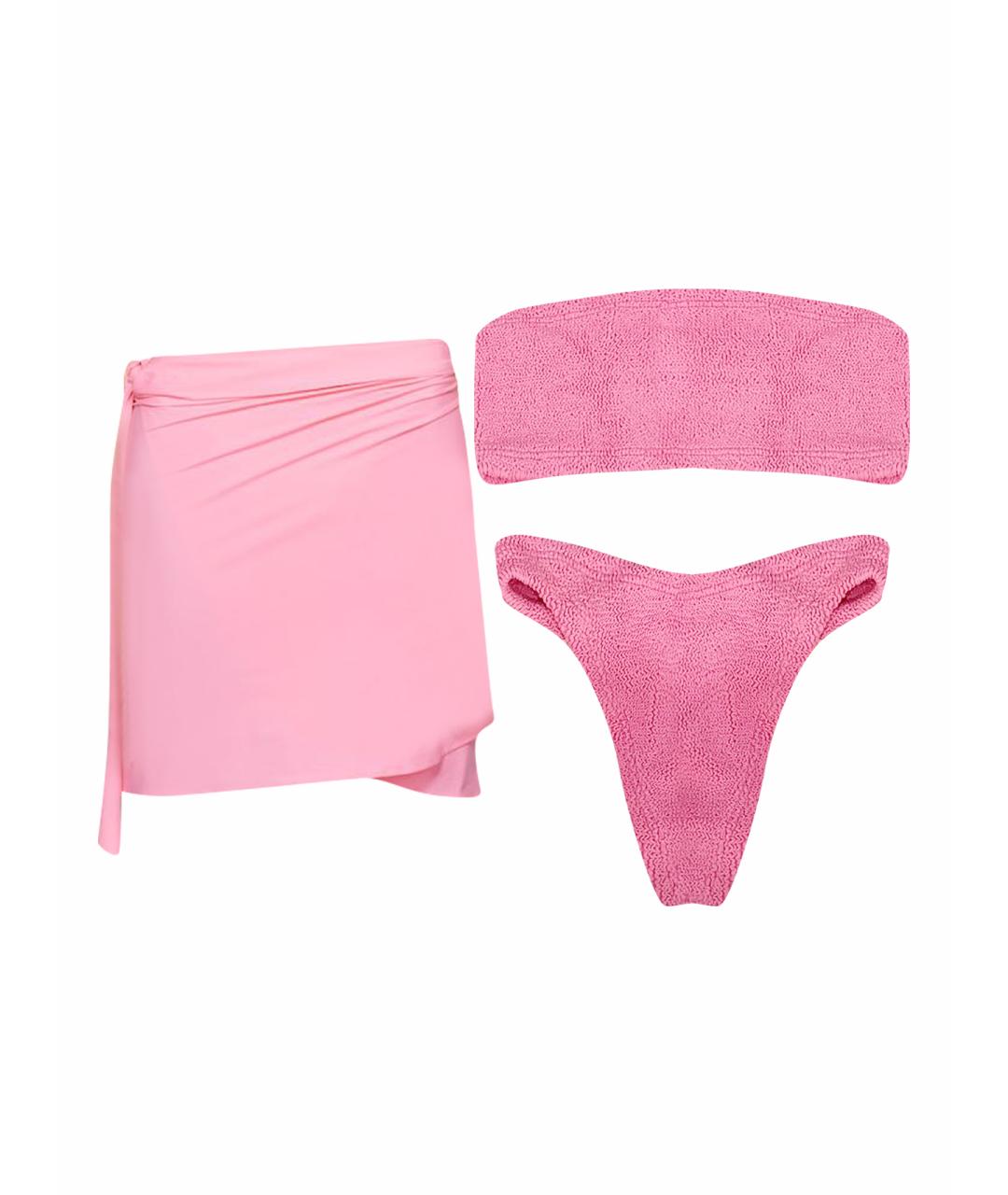 HUNZA G Розовый купальник, фото 1