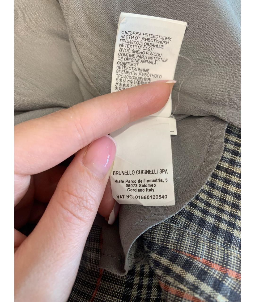BRUNELLO CUCINELLI Серый льняной костюм с брюками, фото 8