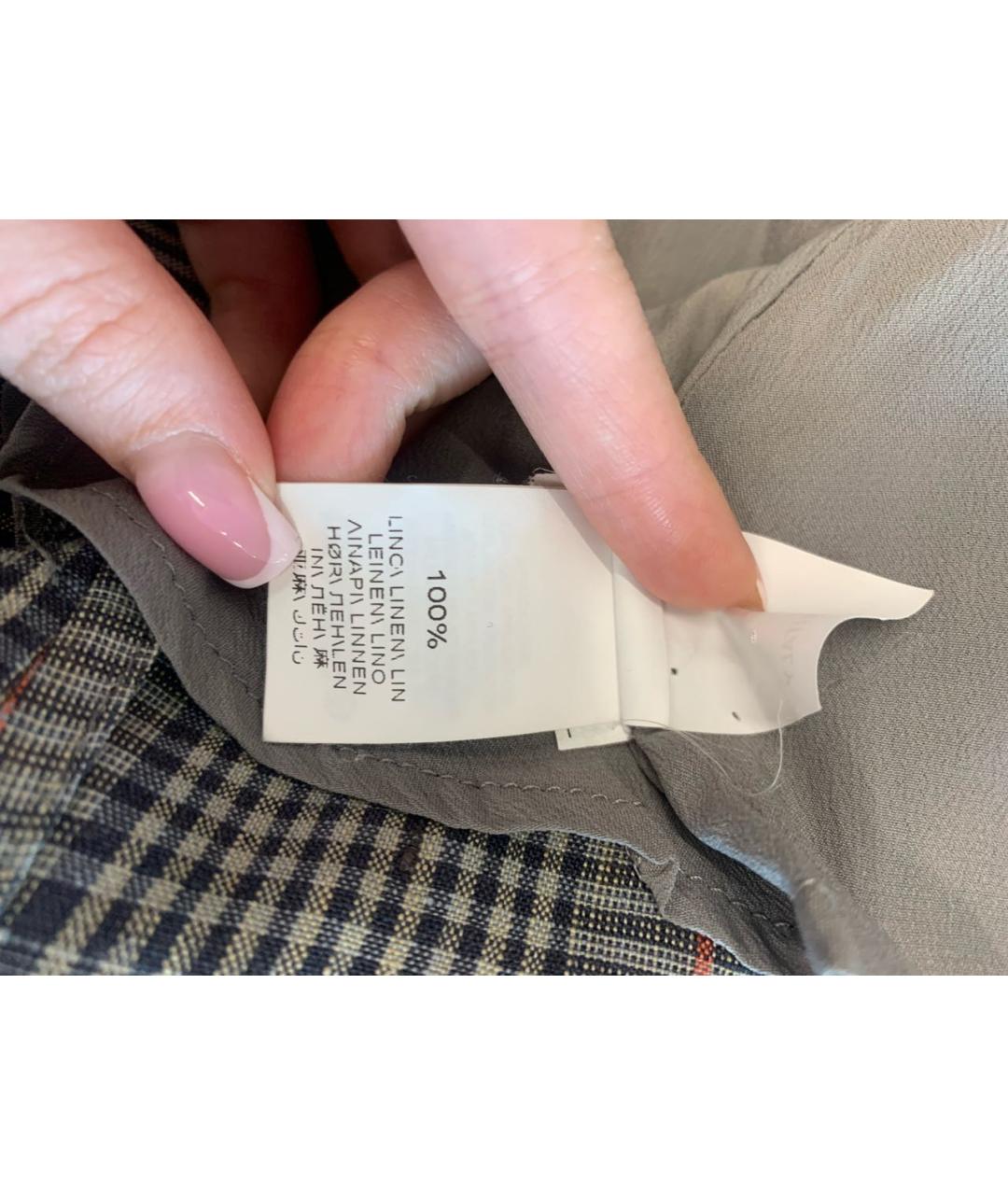 BRUNELLO CUCINELLI Серый льняной костюм с брюками, фото 6