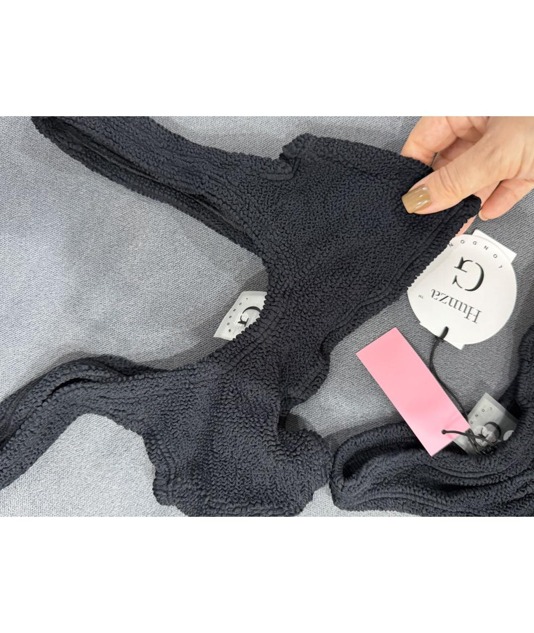 HUNZA G Черный полиамидовый купальник, фото 3