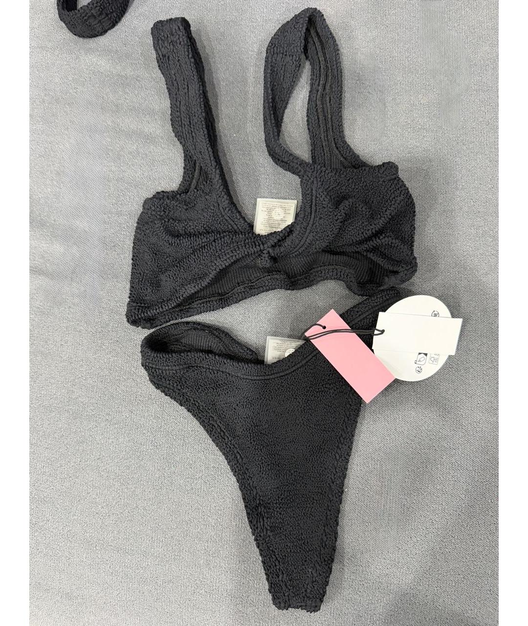 HUNZA G Черный полиамидовый купальник, фото 5