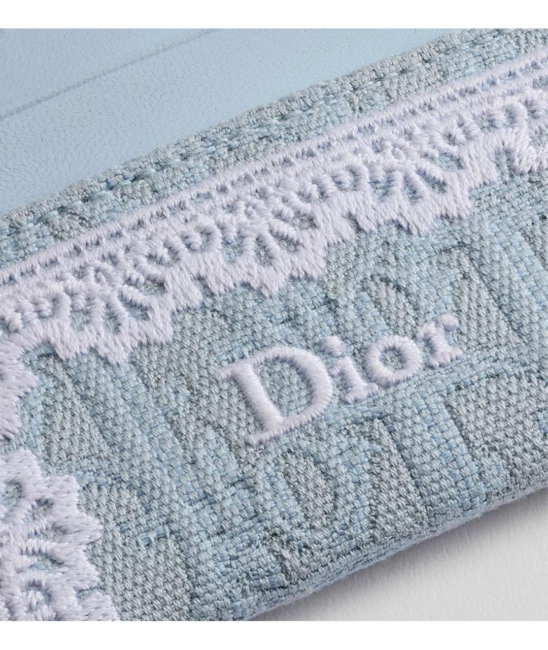 CHRISTIAN DIOR Голубой кожаный кардхолдер, фото 4