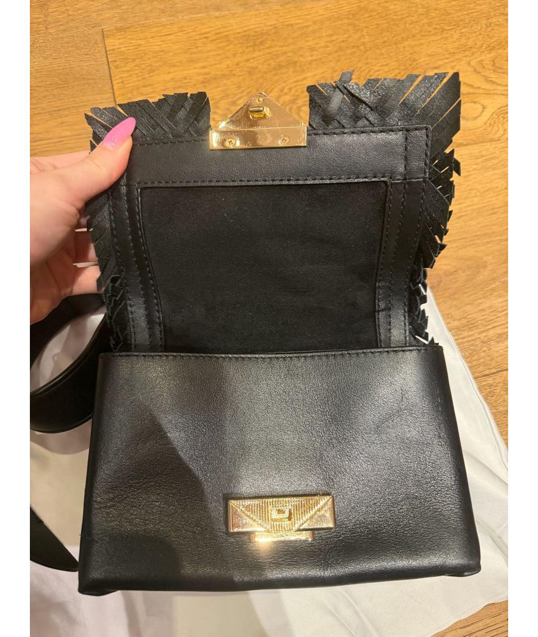 MICHAEL KORS Черная кожаная сумка через плечо, фото 3