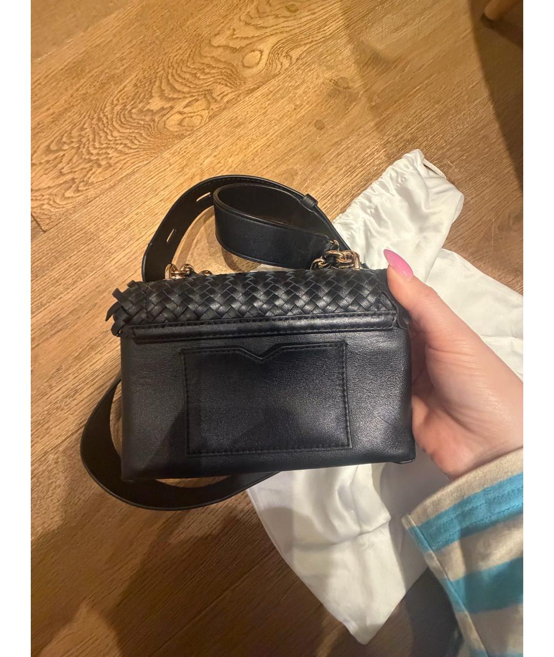 MICHAEL KORS Черная кожаная сумка через плечо, фото 5