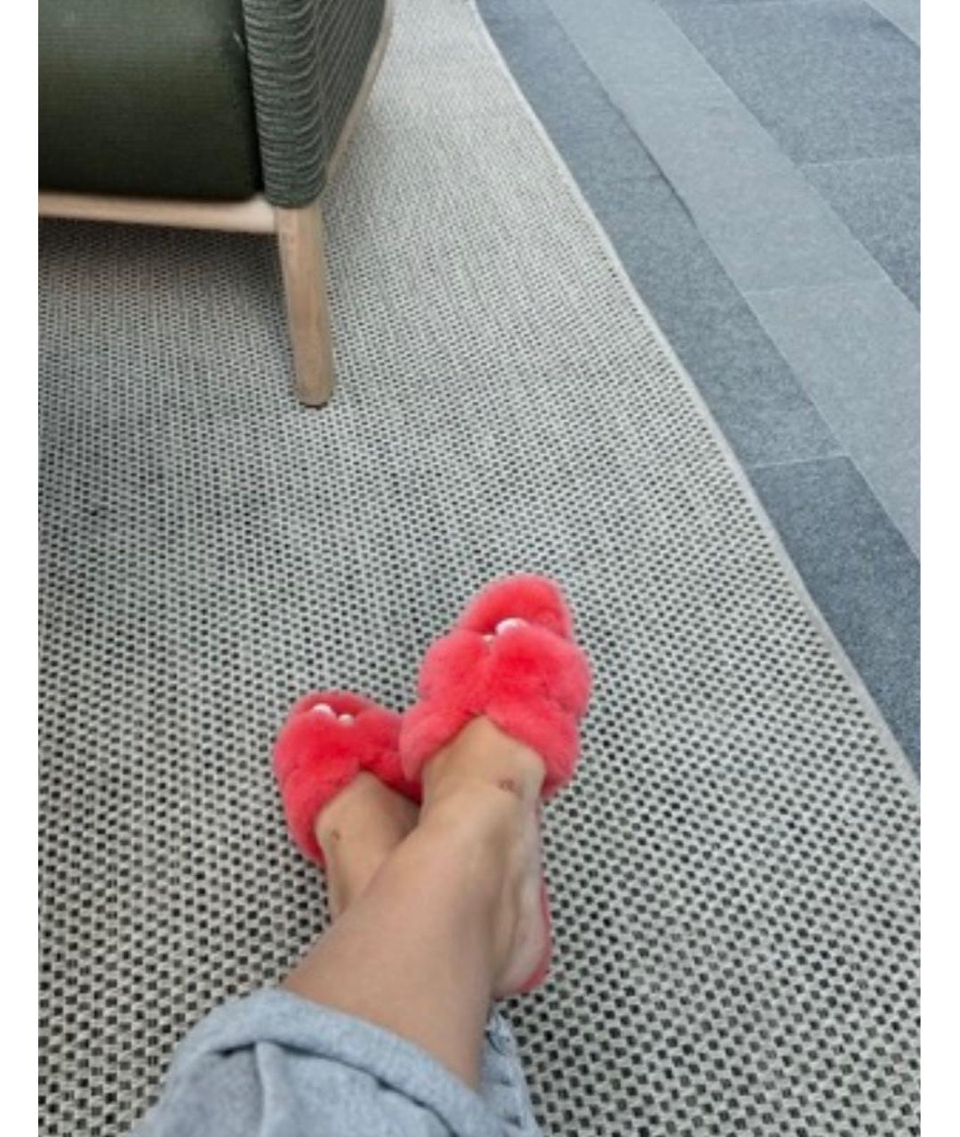 HERMES Коралловые шлепанцы, фото 2