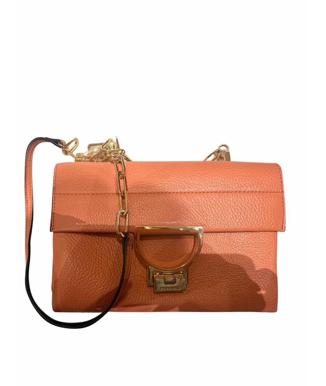 COCCINELLE Оранжевая кожаная сумка через плечо, фото 1