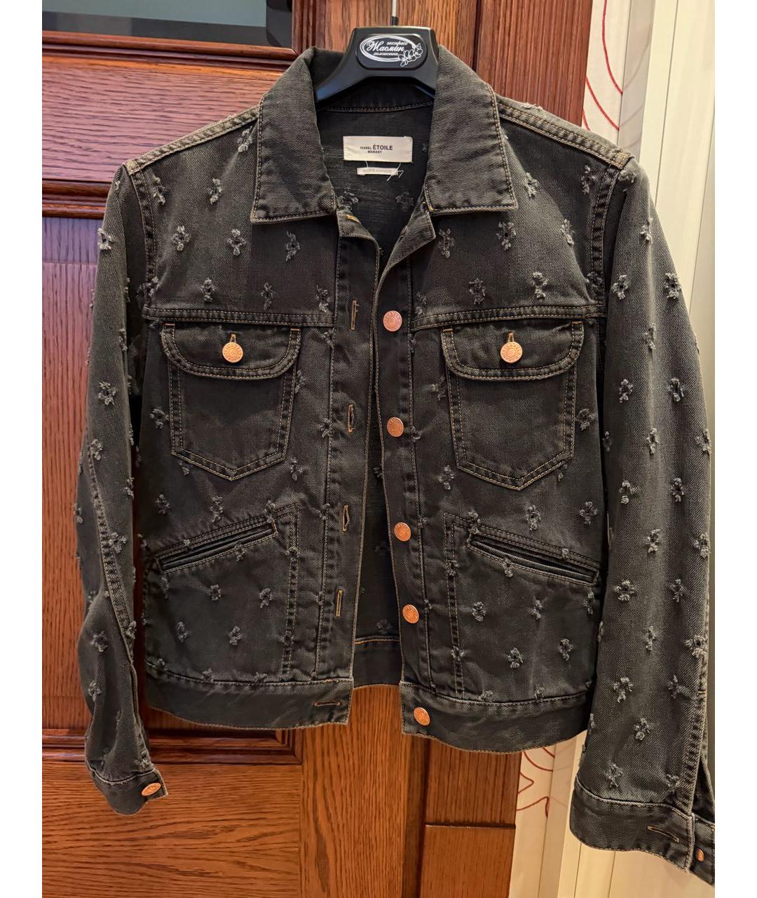 ISABEL MARANT ETOILE Серая деним куртка, фото 4