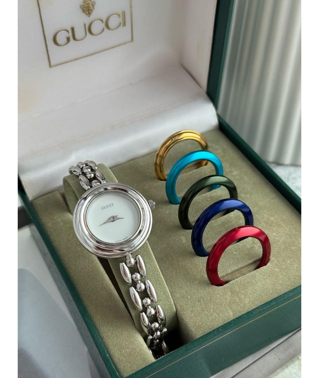 GUCCI Серебряные часы, фото 6