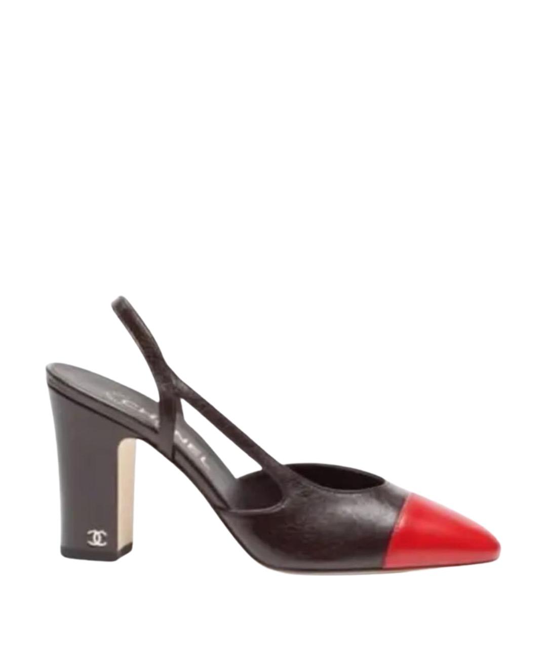 CHANEL Коричневые кожаные туфли, фото 1