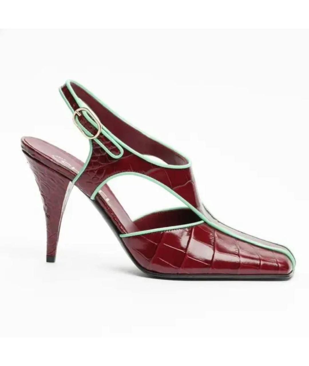 CHANEL Бордовые кожаные туфли, фото 2