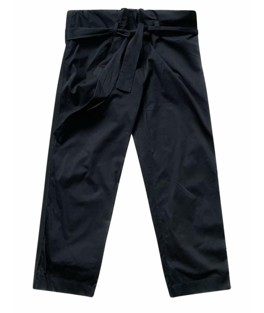 LIU JO Черные хлопковые брюки широкие, фото 6