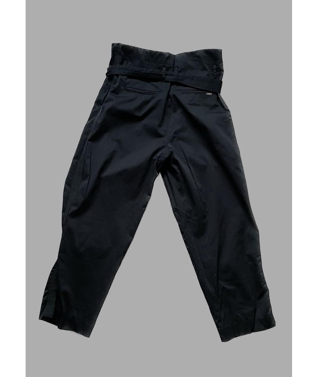 LIU JO Черные хлопковые брюки широкие, фото 2