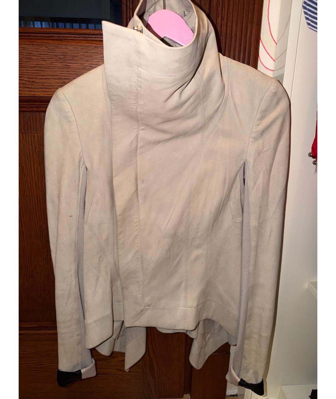 RICK OWENS Бежевая замшевая куртка, фото 5