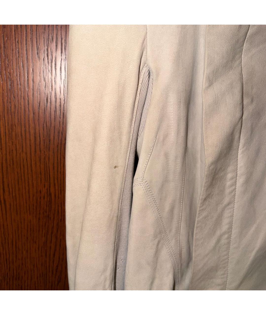 RICK OWENS Бежевая замшевая куртка, фото 2