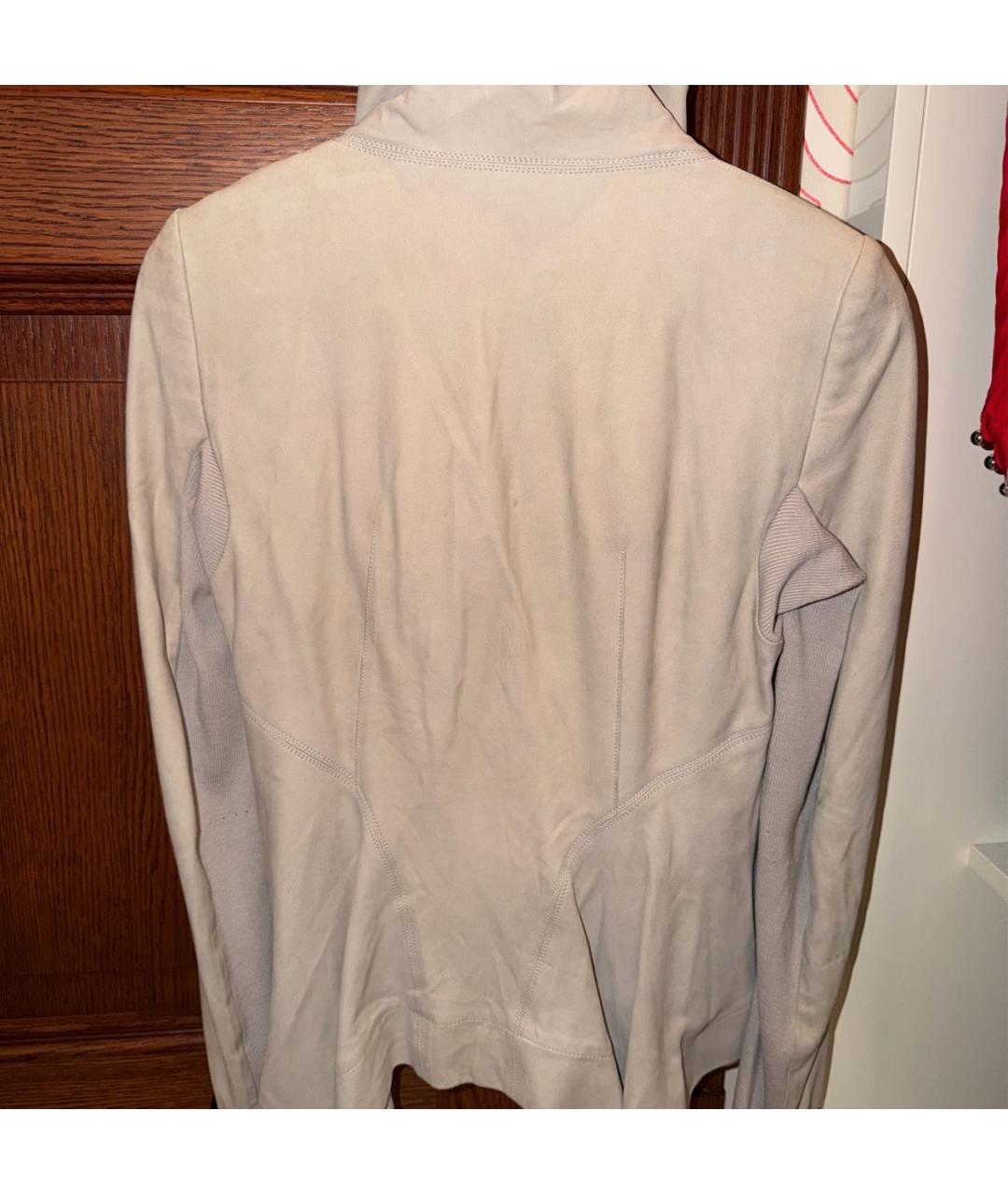 RICK OWENS Бежевая замшевая куртка, фото 3